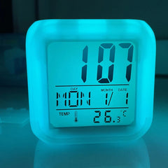 7 LED Colors Changing Digital Alarm Clock