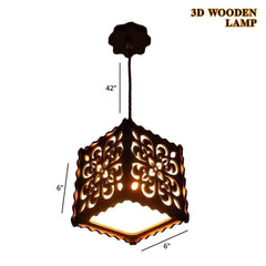 Rechargable Brwon MDF woodnight ceiling lamp