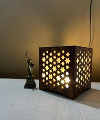 Star design laser cut table lamp