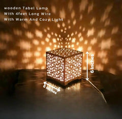 Star design laser cut table lamp