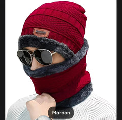 Winter Knitted Cap, Neck &Gloves