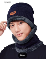 Winter Knitted Cap, Neck &Gloves