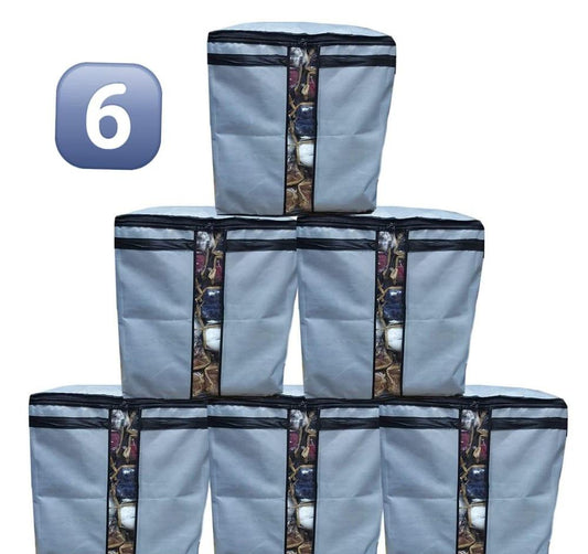 Non woven storage bag-pack of 6