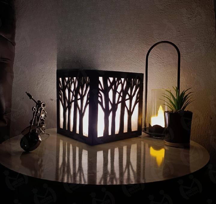 Rechargable Brwon Table Lamp