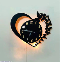 Heart design analog wall clock