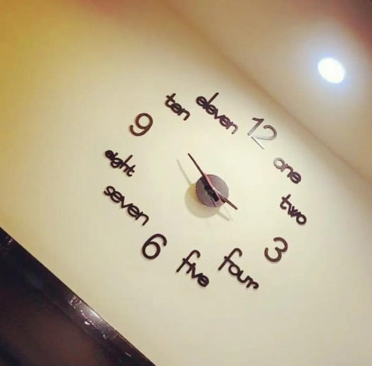 3D Alphabet design clock